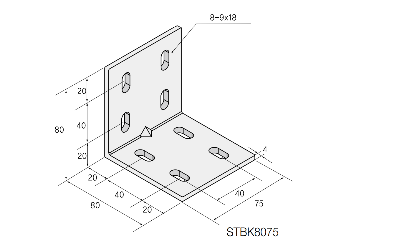 STBK8075 > STEEL BRACKET 우일산업(주)